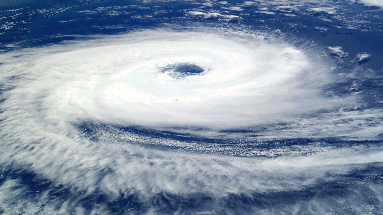 Tropical cyclone catarina, march 26, 2004, cyclone seen from the iss, international space station, hurricane, south atlantic, tropical storm, tropical disturbance, white cloud swirls, earth seen from